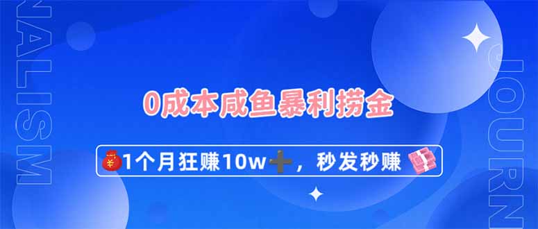 （14257期）0成本闲鱼暴利捞金，1个月狂赚10W+，秒发秒赚新玩法-科联星创