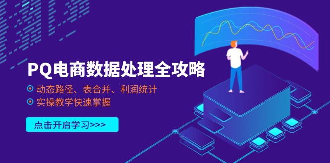 （14240期）PQ电商数据处理全攻略，动态路径、表合并、利润统计，实操教学快速掌握-科联星创