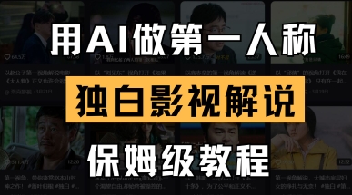 用AI做第一人称独白影视解说，手把手教学，保姆级教程-科联星创