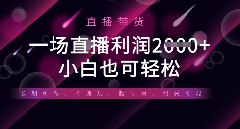 半无人直播带货，一场利润数张，适合所有平台玩法，小白也可轻松-科联星创